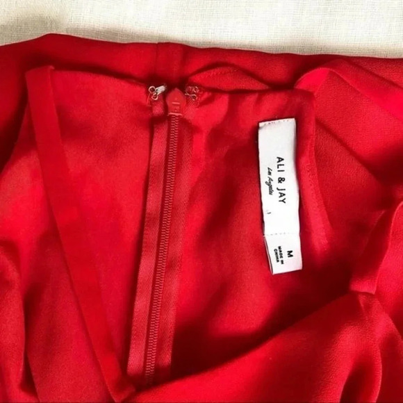 ALI & JAY Tiered Bodice Halter in Red Size M - Picture 12 of 15